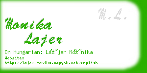 monika lajer business card